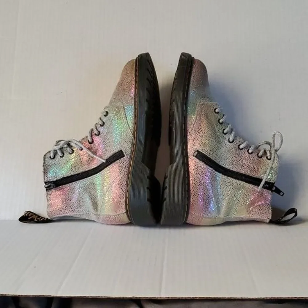 Dr Martens Doc's DM's Doc Marten's Pascal Boots Iridescent GIRLS Youth Kids 2